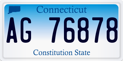 CT license plate AG76878