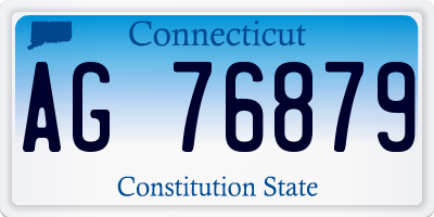 CT license plate AG76879