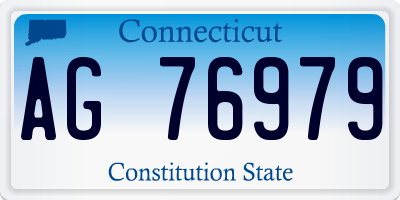 CT license plate AG76979