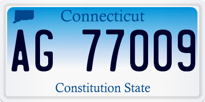 CT license plate AG77009