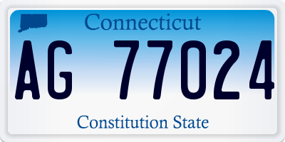 CT license plate AG77024