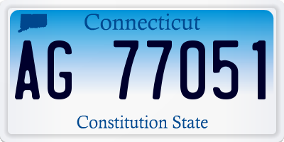 CT license plate AG77051