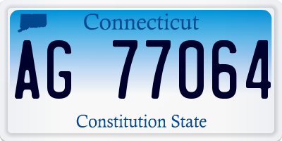 CT license plate AG77064
