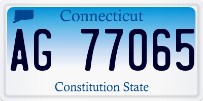CT license plate AG77065