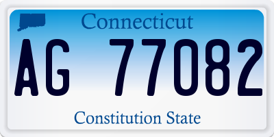 CT license plate AG77082