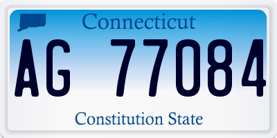 CT license plate AG77084