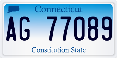 CT license plate AG77089