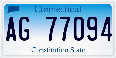 CT license plate AG77094