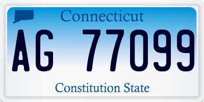 CT license plate AG77099