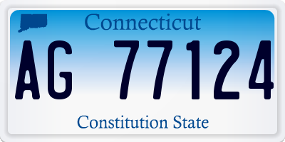 CT license plate AG77124