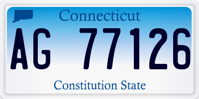 CT license plate AG77126