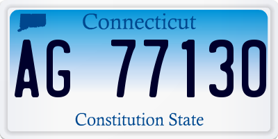 CT license plate AG77130