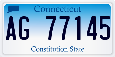 CT license plate AG77145