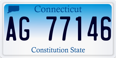 CT license plate AG77146