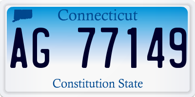 CT license plate AG77149