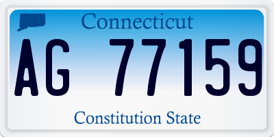 CT license plate AG77159