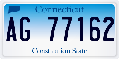 CT license plate AG77162