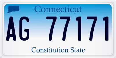CT license plate AG77171