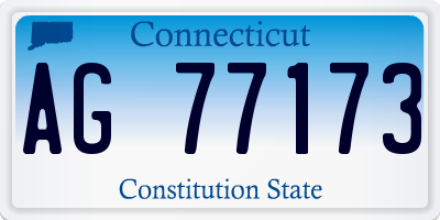 CT license plate AG77173
