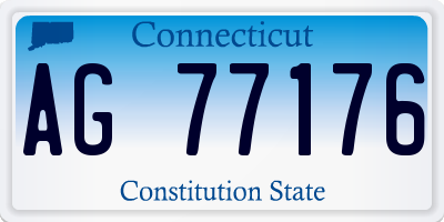 CT license plate AG77176