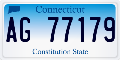 CT license plate AG77179