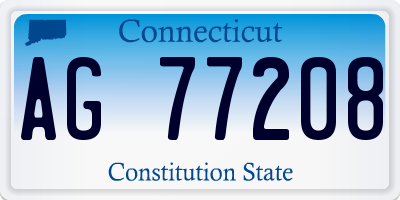 CT license plate AG77208