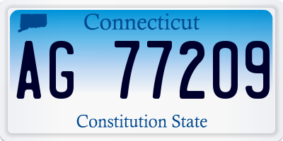 CT license plate AG77209