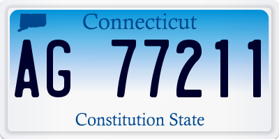 CT license plate AG77211