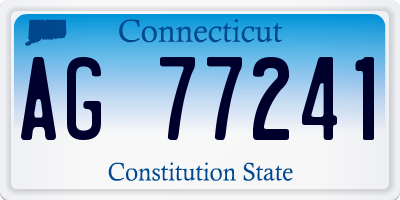 CT license plate AG77241