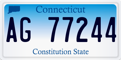 CT license plate AG77244