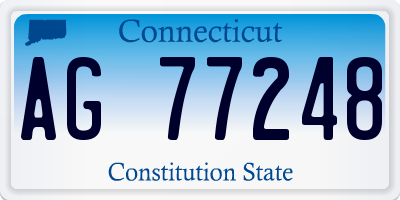 CT license plate AG77248