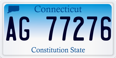 CT license plate AG77276