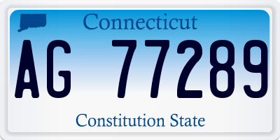 CT license plate AG77289