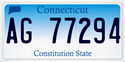 CT license plate AG77294
