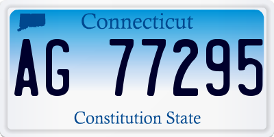 CT license plate AG77295