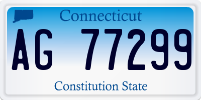 CT license plate AG77299