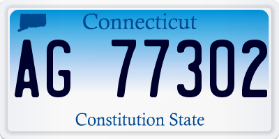 CT license plate AG77302