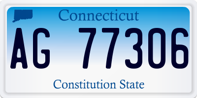 CT license plate AG77306