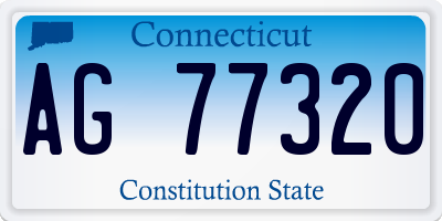 CT license plate AG77320