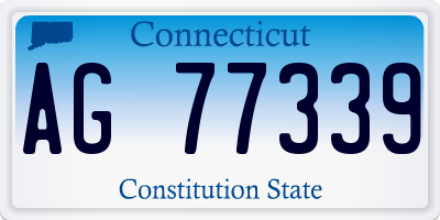 CT license plate AG77339