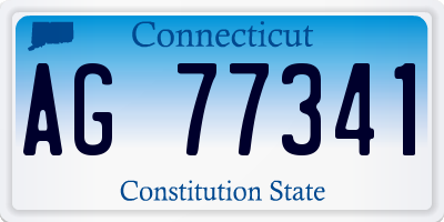 CT license plate AG77341