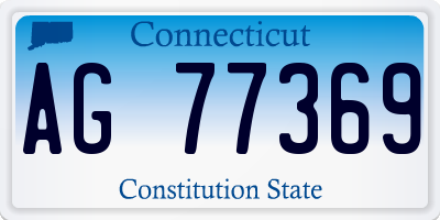CT license plate AG77369