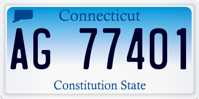 CT license plate AG77401