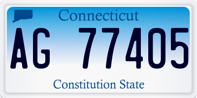 CT license plate AG77405
