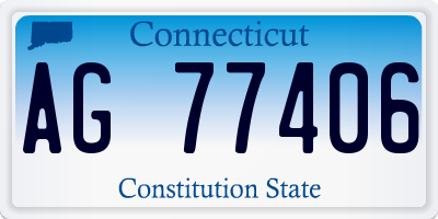 CT license plate AG77406