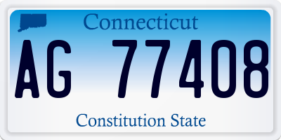 CT license plate AG77408