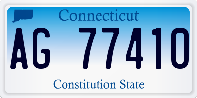 CT license plate AG77410