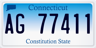 CT license plate AG77411