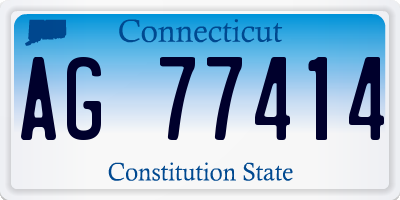 CT license plate AG77414
