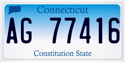 CT license plate AG77416